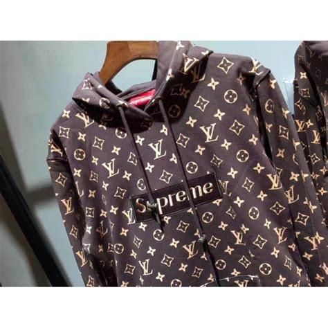 louis vuitton supreme shirt red|Louis Vuitton supreme hoodie price.